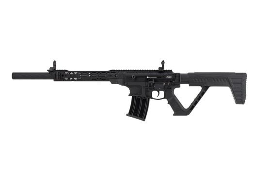 Rock Island semi automatic tactical shotgun features a barrel shroud and fixed stock